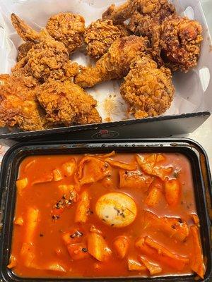 Whole chicken spicy soy and Ddukbokki