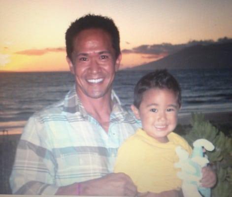 Dr. Takitani and his son Niko on Maui