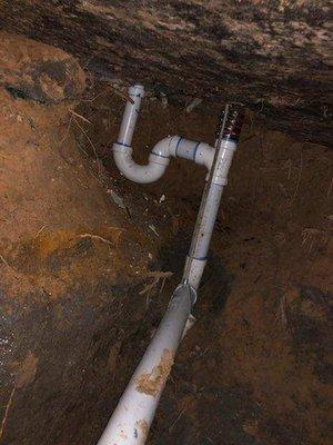 Repairing piping under home