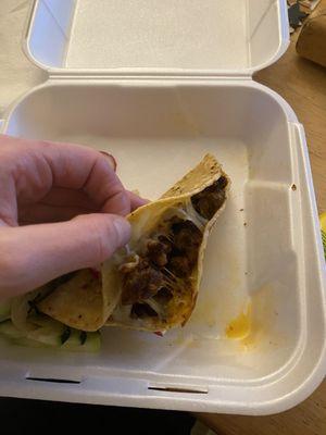 Pastor quesadilla