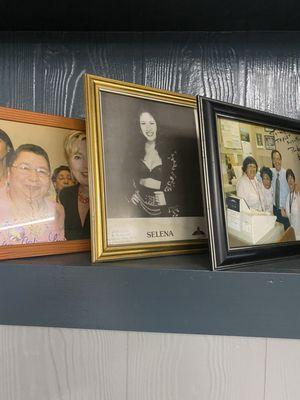 Selena pics in dining area