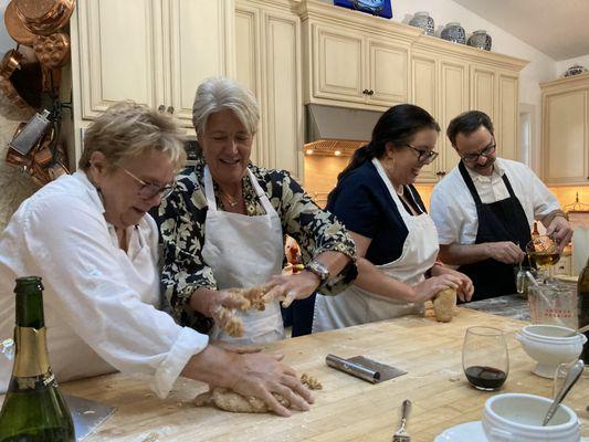 A hands-on pasta class.