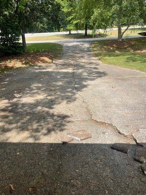 Old driveway (before)