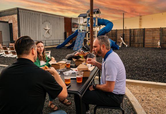 The Wild Acre Beer Garden is the perfect spot for families and friends.