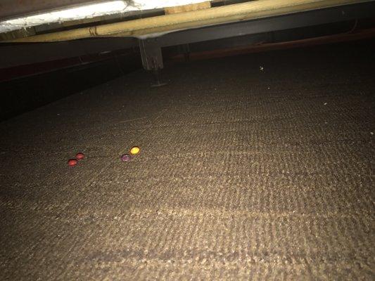 Someone forgot to clean the Skittles from under the bed.