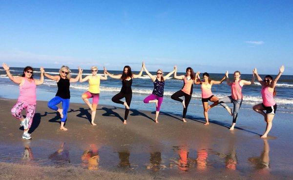 Charleston Bachelorette Ideas, Bachelorette Yoga with Serenity Tree Yoga on Folly Beach