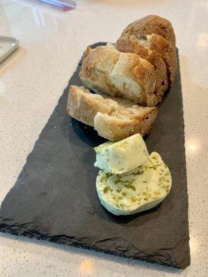 Garlic butter with bread