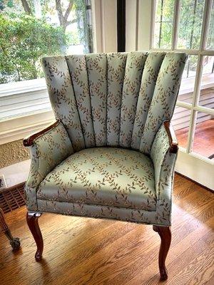 After: reupholstered chair