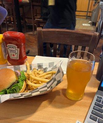 Burger and beer