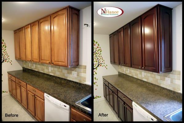 Cabinet Color Shift - Before & After