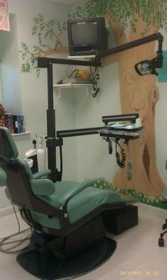 Tree mural in our exam room at Pediatric Dental Associates in South Jersey in Cherry Hill, NJ