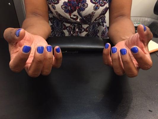 Mali Blu Me Away! Natural nails! Gel Nails! One satisfied customer!!!!