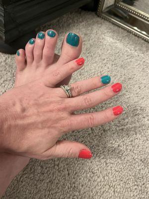 Manicure and pedicure