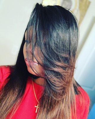 Custom Side Part Ombre Wig