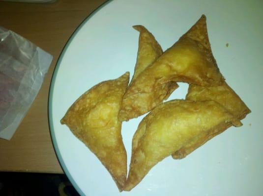 Crab Rangoon (the order comes with more, but I couldn't resist!)