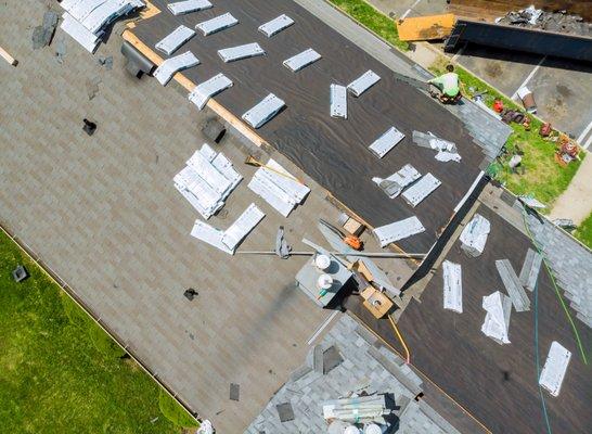 office space being re roofed by Water-Tite Roofing