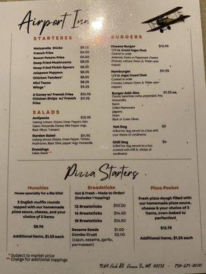 Menu - Front