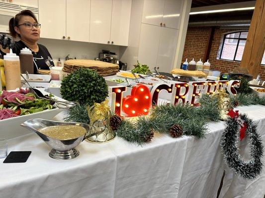 Holiday  Brunch Crepe Catering for Corporate