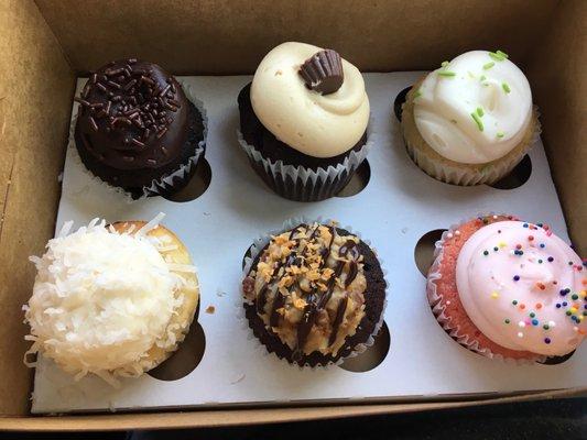 Love their cupcakes! Chocolate, Peanut Butter, Lime, Coconut, German Chocolate, Strawberry!