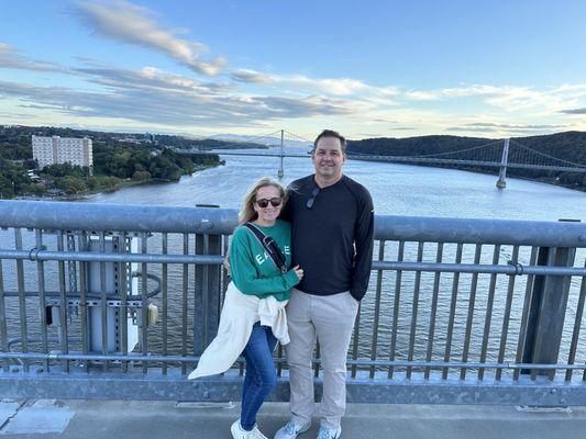 Couple standing on the Walkway Over the Hudson. October 2023