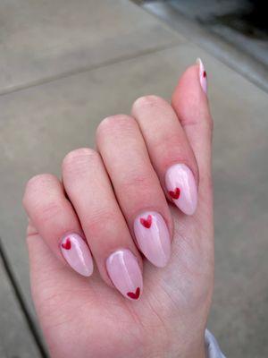 Valentine's Day nails