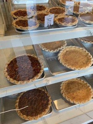 Some of the pie choices they had the day we visited