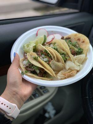 Tacos de asada y de pastor