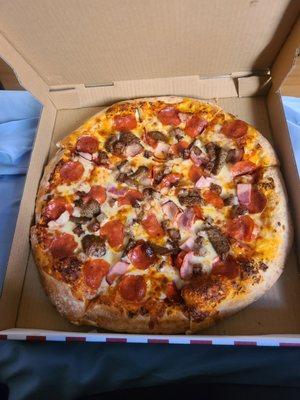 Meat lovers pizza