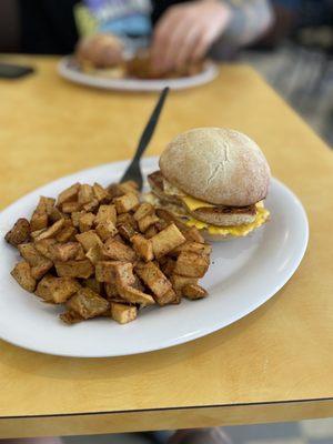 Chicken, Egg and Cheese Breakfast Sandwich Combo