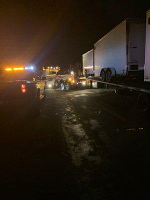 Trailer rescue off the turnpike