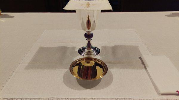 Adrian Hamers Sterling Chalice & Paten for the celebration of the Eucharist in the Roman Catholic Church