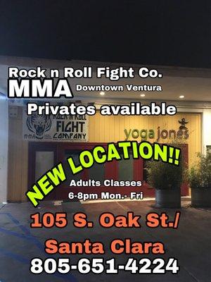 Rocknrollfightco new location as of June 1 2022.