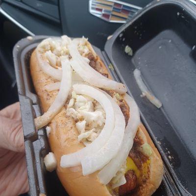 Hot dog. Onions should be diced