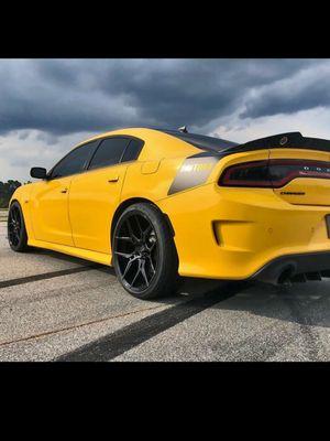 Dodge Charger on 22" Giovanna Wheels style HALEB with Gloss Black finish