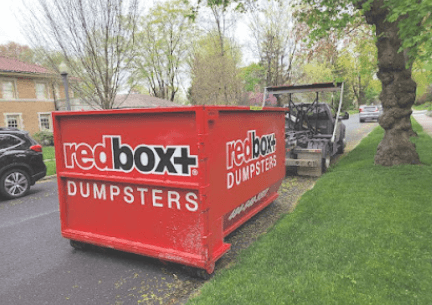 dumpster on site