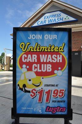 Truly unlimited wash plans start at low as $11.95 per month.