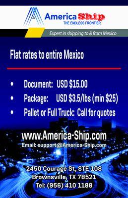 Shipping to Mexico, best rates