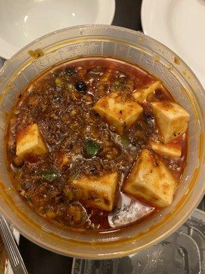 Mapo tofu with ground pork