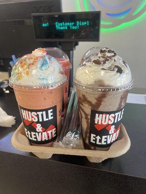 Cookies and Cream & Fruity Pebbles Smoothies