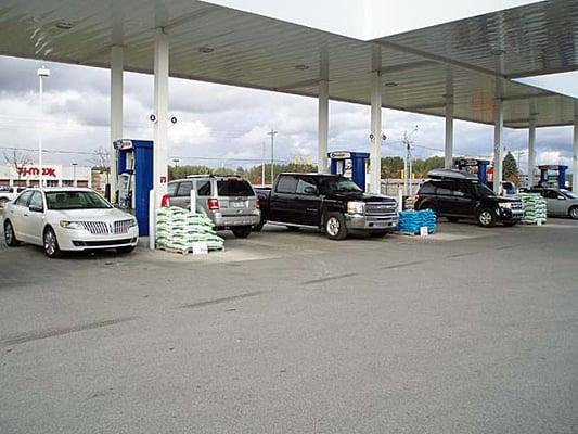 The gas station at the Meijer store.