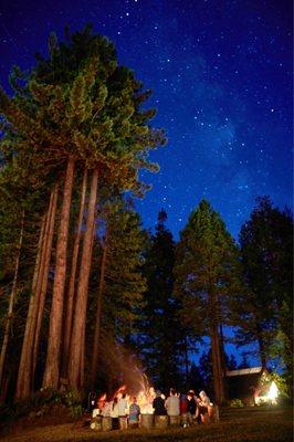 Campfires under the stars.