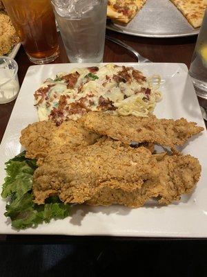 Baked Florentine and Italian chicken strips.  Great.