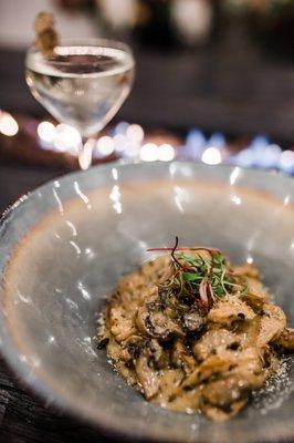 Drunken Mushrooms and Truffle Martini