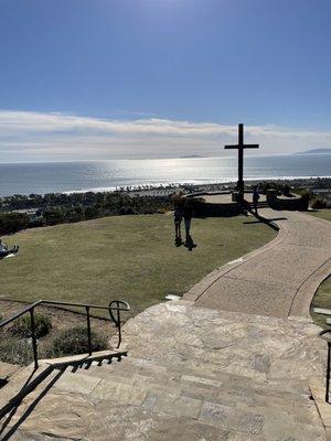 View of the cross and the coast