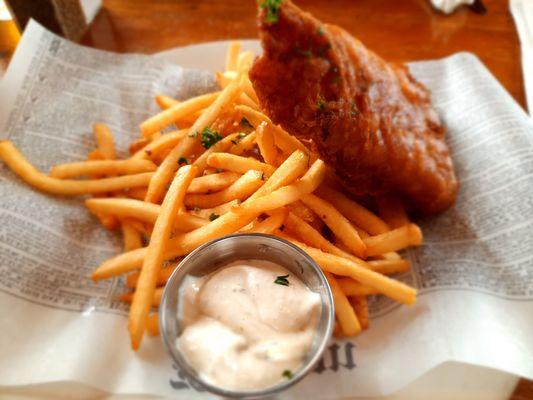 Single order of Fish & Chips, $12.25