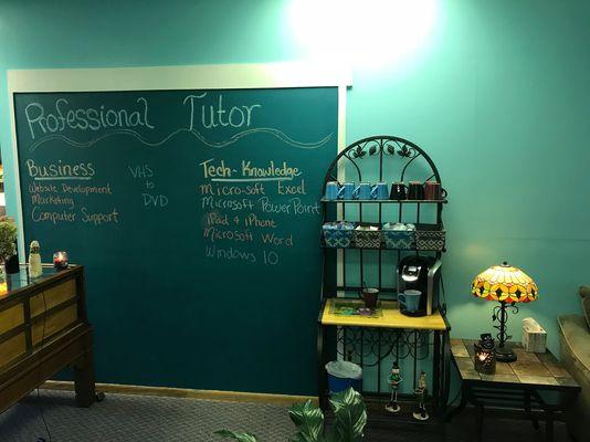 ...grab a cup of coffee and see what's new on the chalkboard