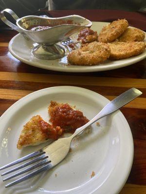 FRESH Mozzarella Sticks  were Deliciious!! And the fresh Marinara Sauce was perfect. So good