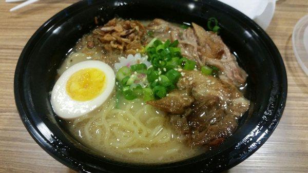 Tonkatsu ramen.. love the fried shallots and tender pulled pork