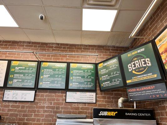 Menu boards with new items