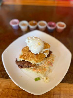 Mimosa Fried Chicken Biscuit